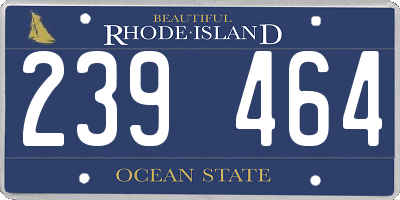 RI license plate 239464