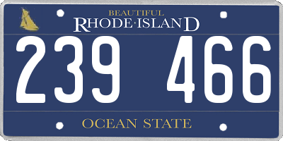 RI license plate 239466