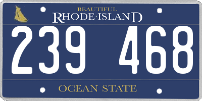 RI license plate 239468