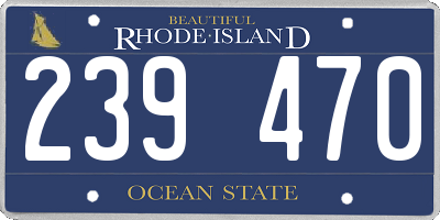 RI license plate 239470