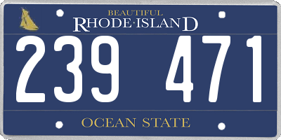 RI license plate 239471