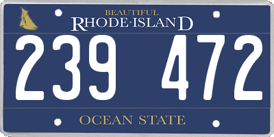 RI license plate 239472