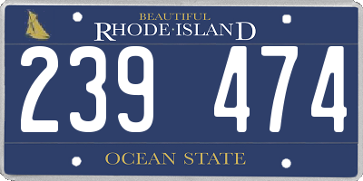 RI license plate 239474