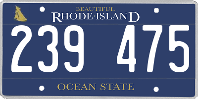RI license plate 239475