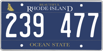 RI license plate 239477