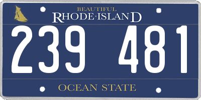 RI license plate 239481