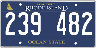RI license plate 239482