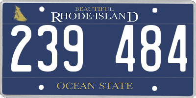 RI license plate 239484