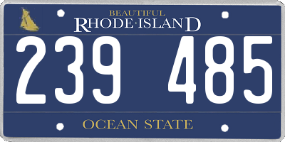 RI license plate 239485