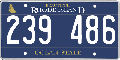 RI license plate 239486