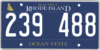 RI license plate 239488