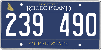 RI license plate 239490
