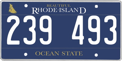 RI license plate 239493