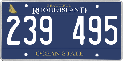 RI license plate 239495