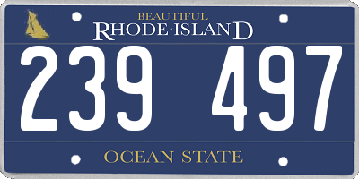 RI license plate 239497