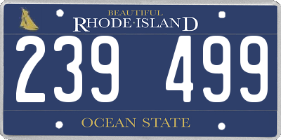 RI license plate 239499