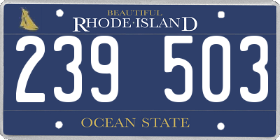 RI license plate 239503