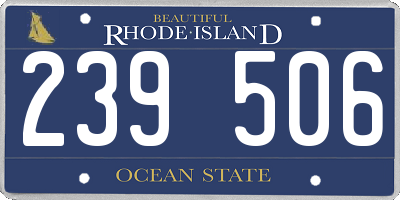 RI license plate 239506