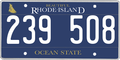 RI license plate 239508