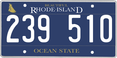 RI license plate 239510