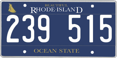 RI license plate 239515