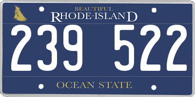 RI license plate 239522
