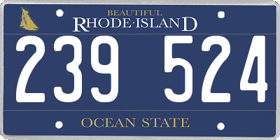 RI license plate 239524