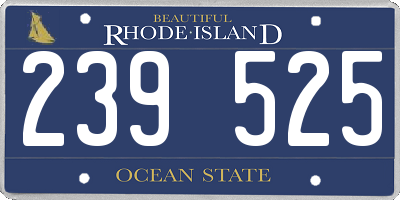RI license plate 239525