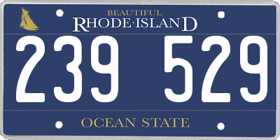 RI license plate 239529