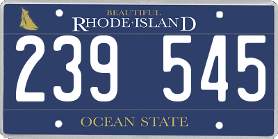 RI license plate 239545
