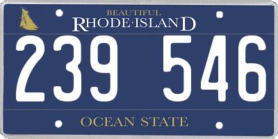 RI license plate 239546