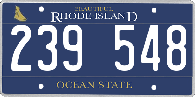 RI license plate 239548