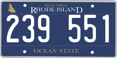 RI license plate 239551