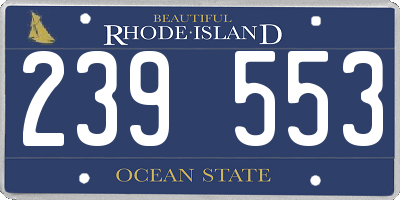 RI license plate 239553