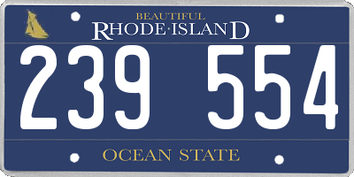 RI license plate 239554