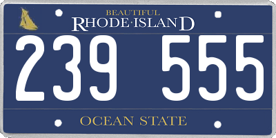 RI license plate 239555