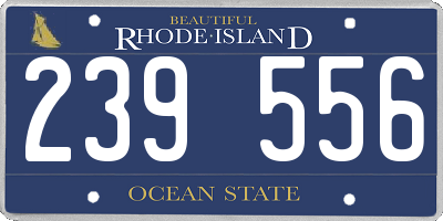 RI license plate 239556