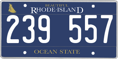 RI license plate 239557
