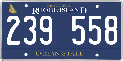 RI license plate 239558