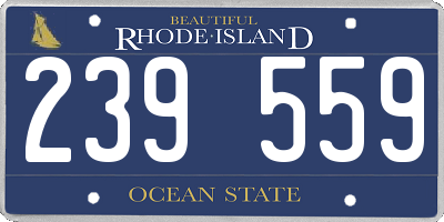 RI license plate 239559