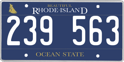 RI license plate 239563