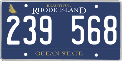 RI license plate 239568