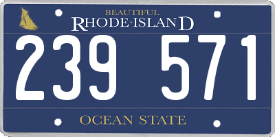RI license plate 239571