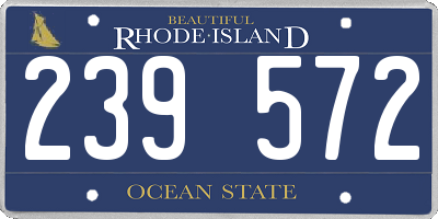 RI license plate 239572