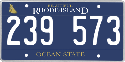 RI license plate 239573