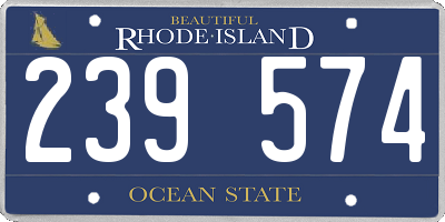 RI license plate 239574