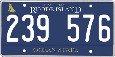 RI license plate 239576