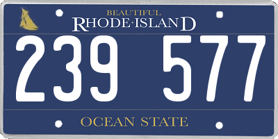 RI license plate 239577