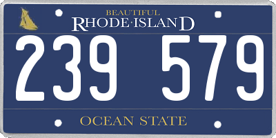 RI license plate 239579
