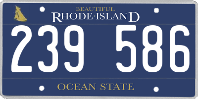 RI license plate 239586